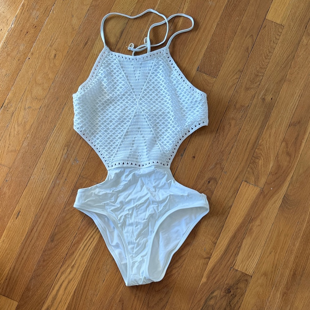 Aerie White One-Piece Swimsuit